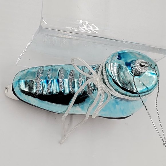 Figure Skating Ice Skate Blown Glass Ornament